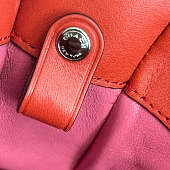 Coach Glovetan Orange Leather Nomad Hobo Bag F36026 - Picture 14 of 16